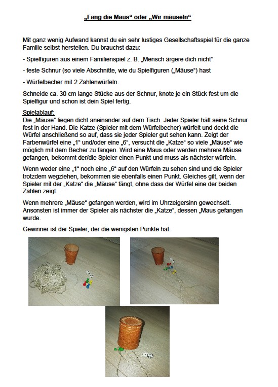 Gesellschaftsspiel - Fang die Maus